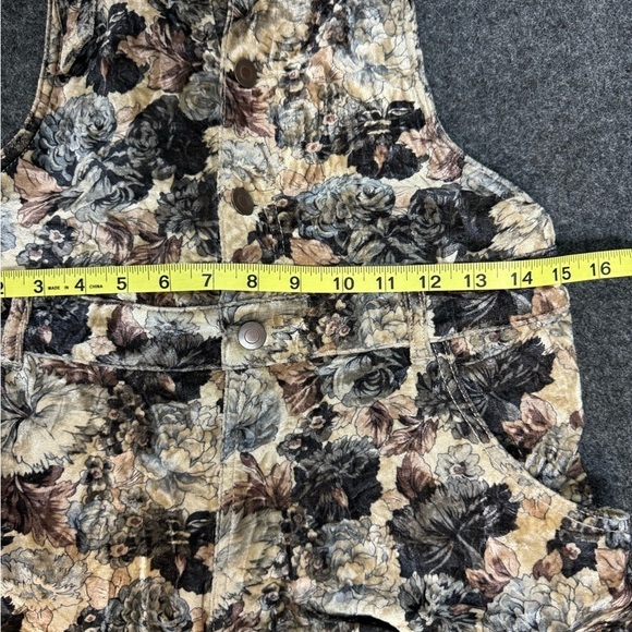 Free People Floral Velvet Short Overalls XS - Picture 4 of 8